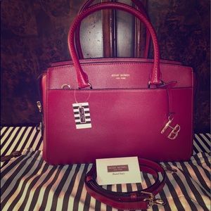 Henri Bendel W57 Carryall Satchel NWT Wine